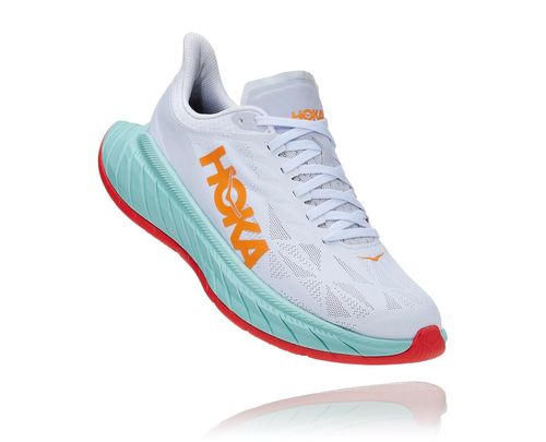 Hoka One One Dame Carbon X 2 Road Løpesko Hvit/Blazing Oransje Norge-50QDK